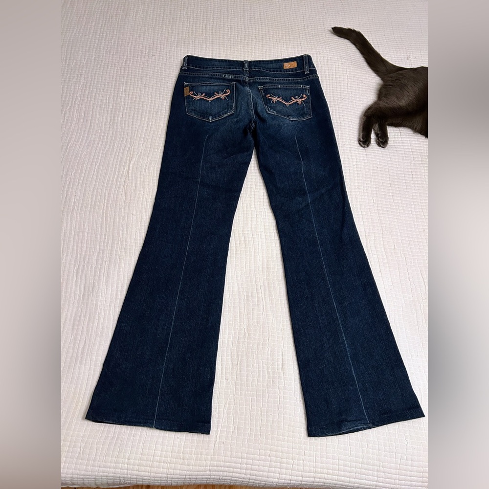 Paige Premium Denim Womens Jeans Hidden Hills Boot Cut Slightly Distressed Sz 30 - Picture 8 of 10